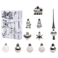 Jucării pentru brad Christmas NY26 Silver