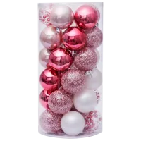 Jucării pentru brad Christmas NY38 6 cm/ Rose, red