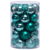 Jucării pentru brad Christmas NY21 4 cm/ Dark Green