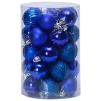 Jucării pentru brad Christmas NY11 4 cm/ Blue