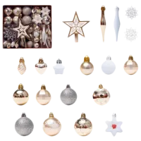 Jucării pentru brad Christmas NY9 Platinum