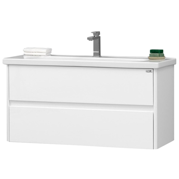 Mobila de baie ORKA Duden 100 (00216) White Настенная/ MDF/ White photo 1