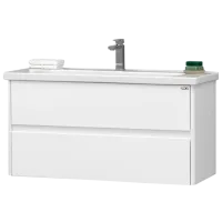 Mobila de baie ORKA Duden 100 (00216) White Pe perete/ MDF/ White