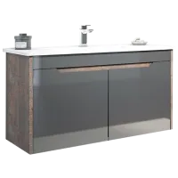 Mobila de baie ORKA Lago 100 (09585) Antracite Pe perete/ MDF/ Antracite