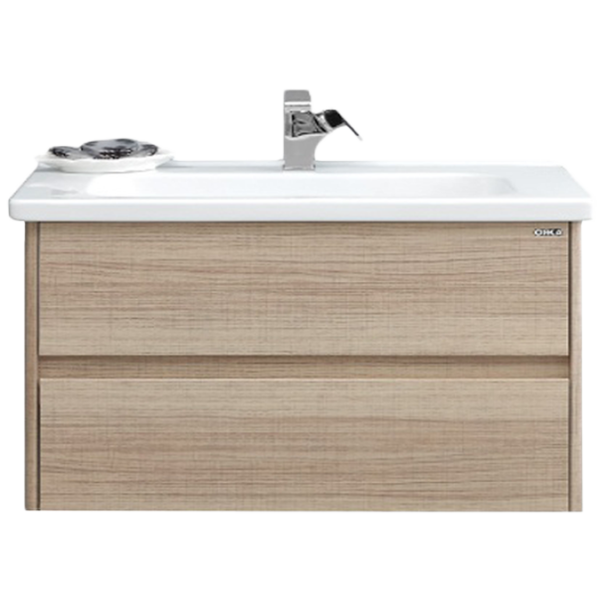 Mobila de baie ORKA Duden 100 Odeon MESE(10296) white Pe perete/ MDF/ Stejar alb photo 1