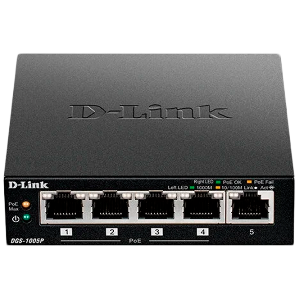 Switch D-Link DGS-1005P/ A1A Черный photo 1
