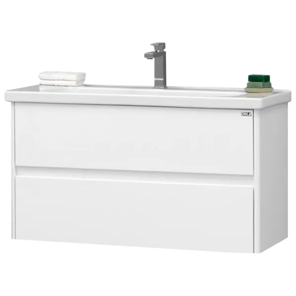 Mobila de baie ORKA Duden 80 (03250) White Настенная/ MDF/ White photo 1