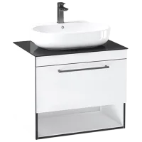 Mobila de baie ORKA Knidos 70 (06077) White Pe perete/ PAL/ White