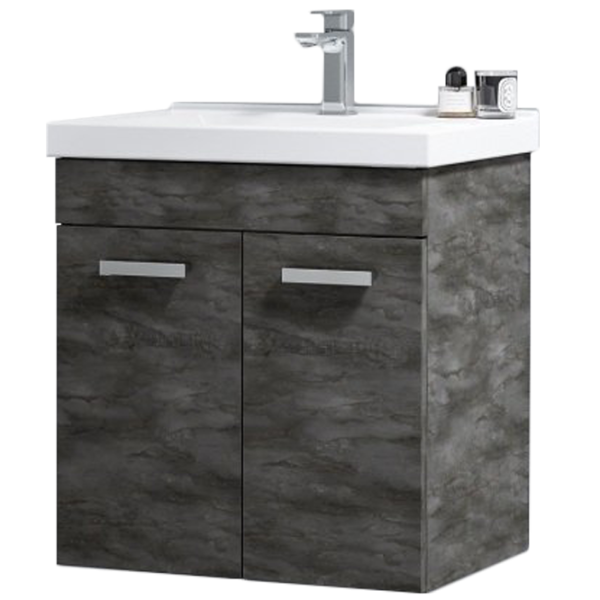 Mobila de baie ORKA Enez 65 (06766) Irony Настенная/ MDF/ Grey photo 1