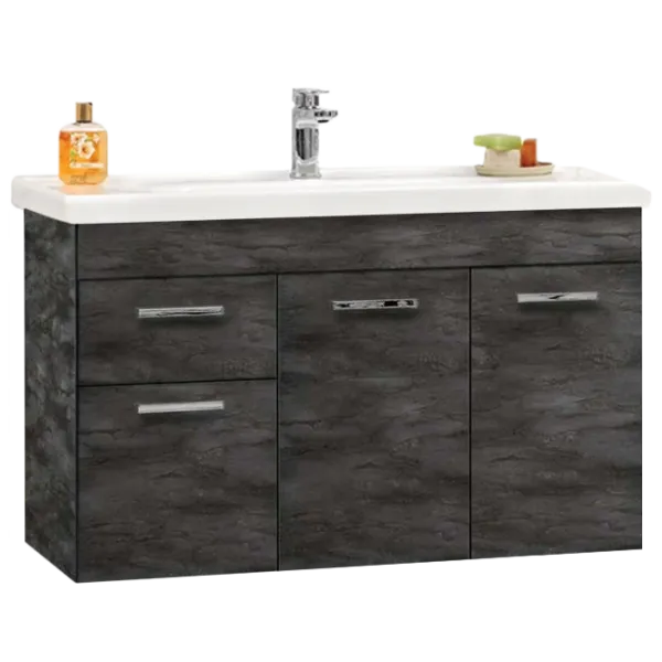 Mobila de baie ORKA Enez 100 (16055) Irony Настенная/ MDF/ Grey photo 1 Mobila de baie ORKA Enez 100 (16055) Irony Настенная/ MDF/ Grey photo 1