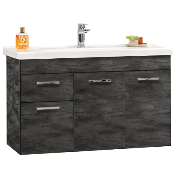 Mobila de baie ORKA Enez 100 (16055) Irony Настенная/ MDF/ Grey photo 1 Mobila de baie ORKA Enez 100 (16055) Irony Настенная/ MDF/ Grey photo 1