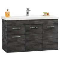 Mobila de baie ORKA Enez 100 (16055) Irony Настенная/ MDF/ Grey