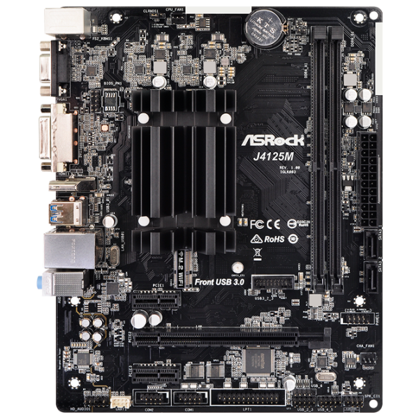 Материнская плата ASRock J4125M mATX/ Celeron J4125 photo 1