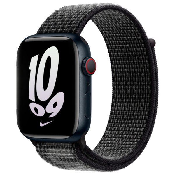 Curelușă Apple Watch White Nike Sport Loop 45 mm/ Black Gray photo 1 Curelușă Apple Watch White Nike Sport Loop 45 mm/ Black Gray photo 1