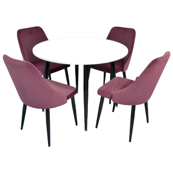 Set Evelin DT 402-3+4 scaune LC-640B Liliac 39  photo 1 Set Evelin DT 402-3+4 scaune LC-640B Liliac 39  photo 1