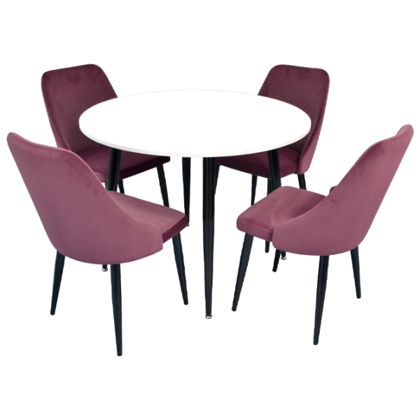 Set Evelin DT 402-3+4 scaune LC-640B Liliac 39  photo 1 Set Evelin DT 402-3+4 scaune LC-640B Liliac 39  photo 1
