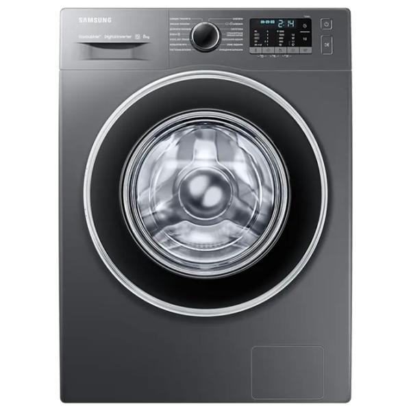 Стиральная машина Samsung WW80J52K0HX/CE 8 кг / 1200 об/мин / Нержавеющая сталь photo 1