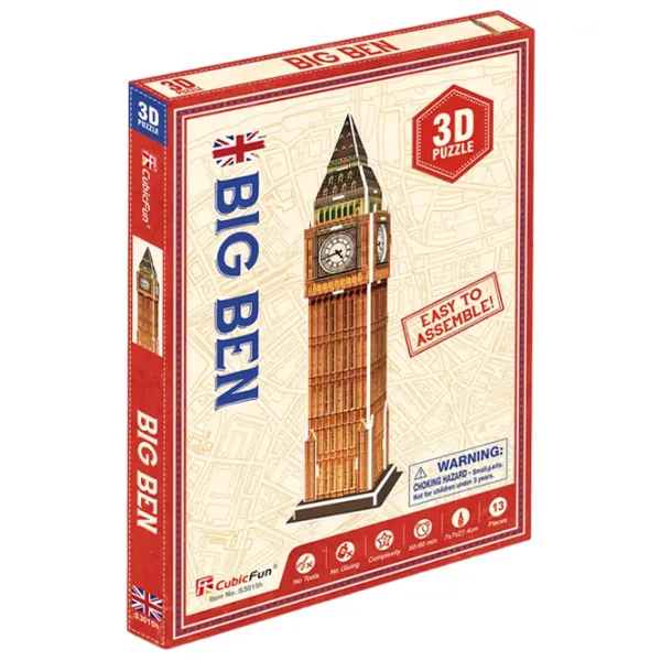 Puzzle 3D CubicFun Big Ben 3+/ Numărul de piese: 13 photo 5 Puzzle 3D CubicFun Big Ben 3+/ Numărul de piese: 13 photo 5