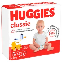 Подгузники для детей Huggies Classic Jumbo 5 5 11 - 25 кг / 38 шт. photo 3