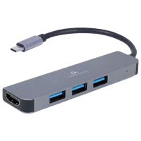 Адаптер Cablexpert A-CM-COMBO2-01 USB Type-C/ Серый
