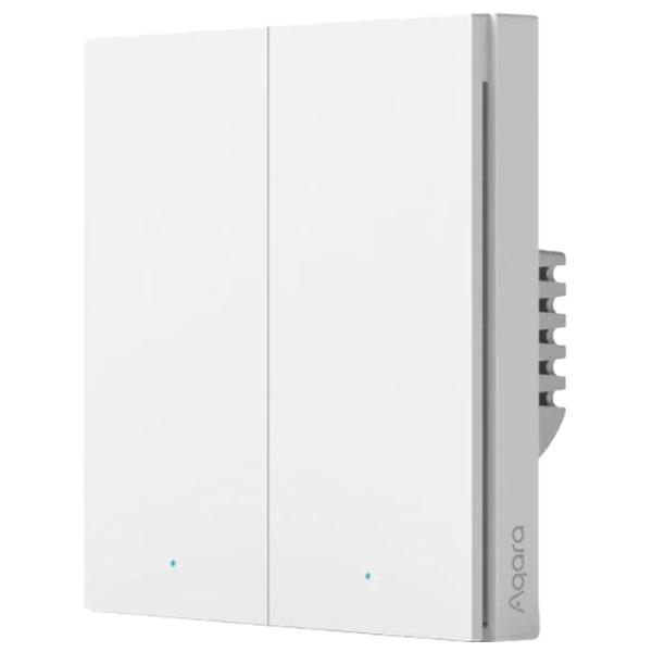 Intrerupator inteligent Aqara Aqara Smart Wall Switch H1 (cu Nul, Double rocker) White photo 1