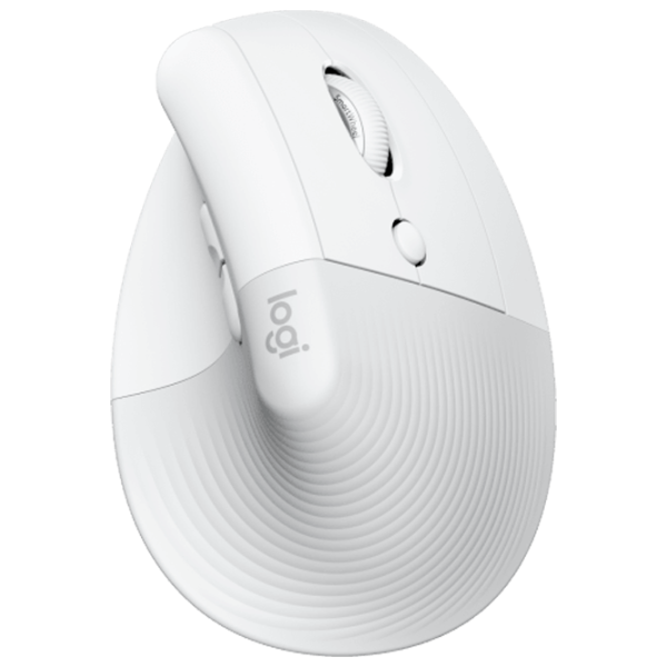 Mouse Logitech Lift Vertical Bluetooth, USB/ White photo 1 Mouse Logitech Lift Vertical Bluetooth, USB/ White photo 1
