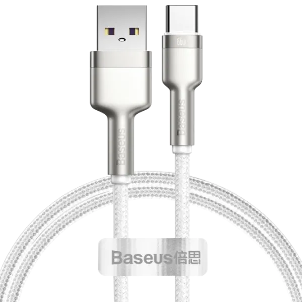 Кабель для телефона CAKF000202 Baseus USB Type-A + USB Type-C 2 м/ Белый photo 1