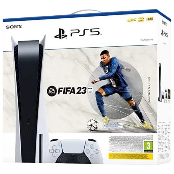 Sony PlayStation 5 + FIFA23 voucher 825 GB / White photo 1