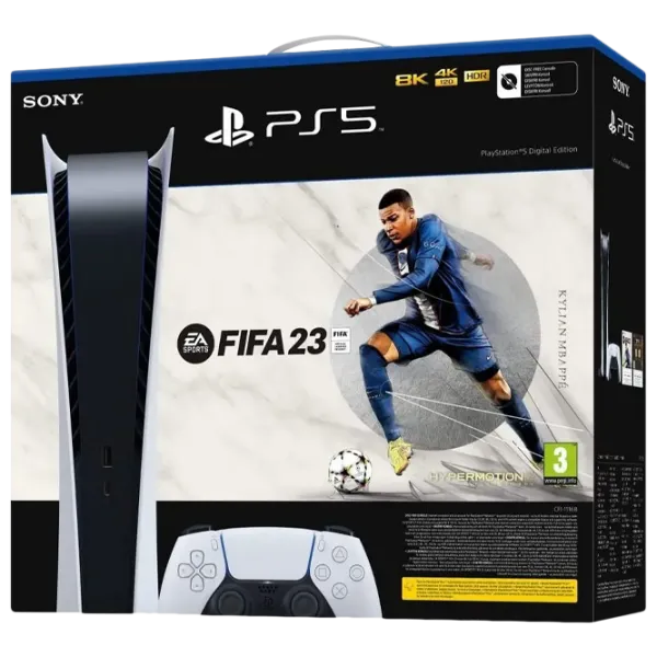 Sony PlayStation 5 Digital Edition
+ FIFA23 voucher 825 GB/ White photo 1