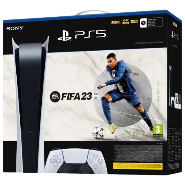 Sony PlayStation 5 Digital Edition
+ FIFA23 voucher 825 GB/ White photo 1