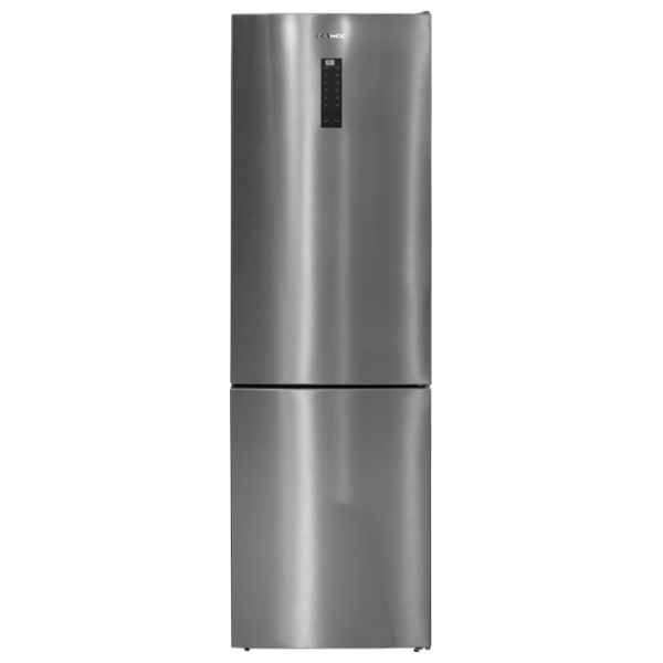Frigider Daewoo FKM295FIR0MD cu congelator jos 294 l / 186 cm / Inox photo 1