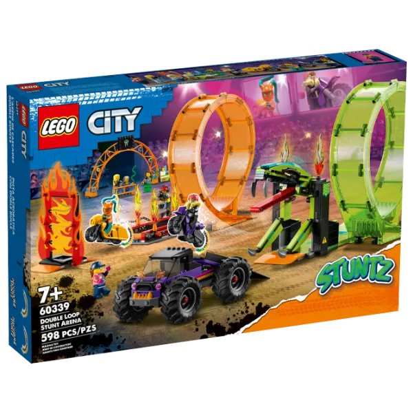 Constructor LEGO Double Loop Stunt Arena Aventuri/ Multicolor photo 1