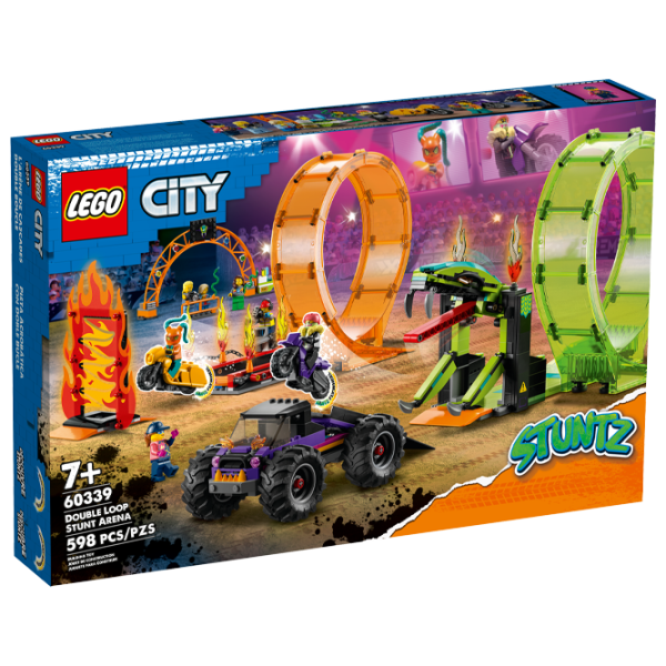 Constructor LEGO Double Loop Stunt Arena Aventuri/ Multicolor photo 1