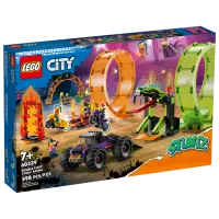 Constructor LEGO Double Loop Stunt Arena Aventuri/ Multicolor