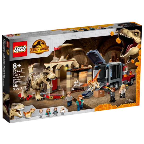 Конструктор LEGO T. Rex & Atrociraptor Dinosaur Breakout Битва/ Разноцветный photo 1