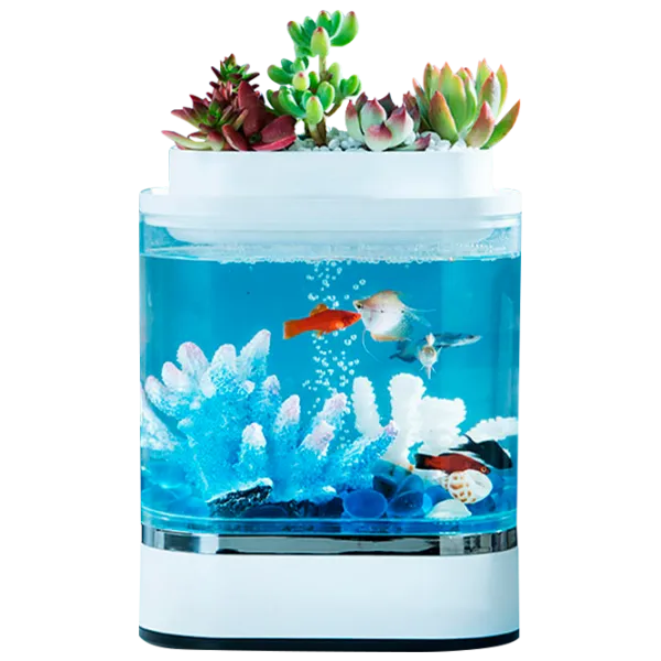 Аквариум Xiaomi Geometry Mini Fish 1.5 л/ Белый photo 1