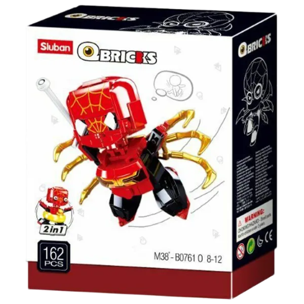 Креативный набор Sluban Spider 2in1 Герои/ Красный photo 1