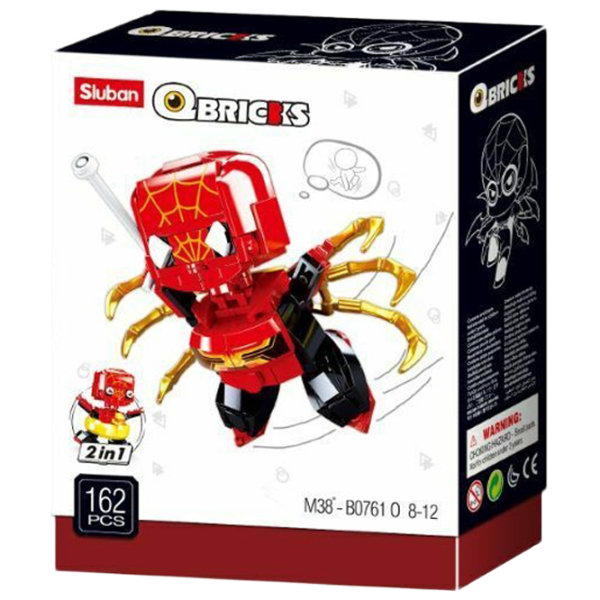 Креативный набор Sluban Spider 2in1 Герои/ Красный photo 1