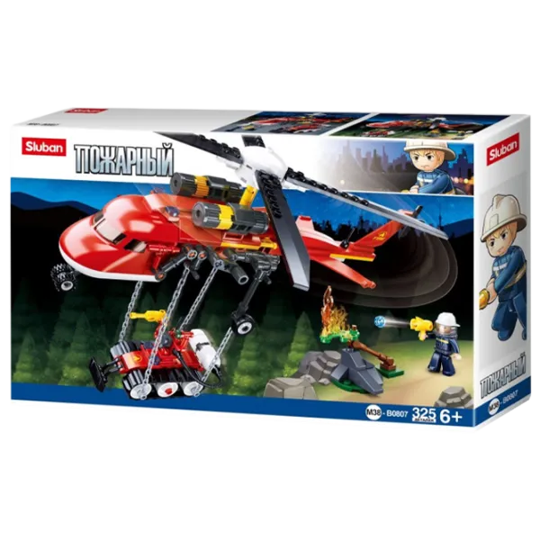 Constructor Sluban Fire Helicopter Pompieri/ Red photo 1