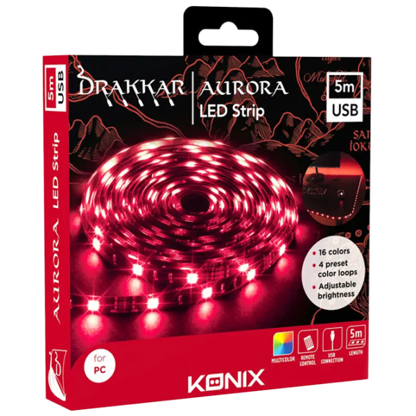 Bandă Led Drakkar Aurora USB LED Strip KX-DK-LED-5MUSB White photo 1
