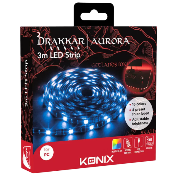 Bandă Led Drakkar Aurora USB LED Strip KX-DK-LED-3M White photo 1