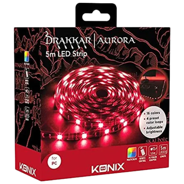 Bandă Led Drakkar Aurora LED Strip KX-DK-LED-5M Black photo 1