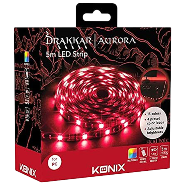Bandă Led Drakkar Aurora LED Strip KX-DK-LED-5M Black photo 1