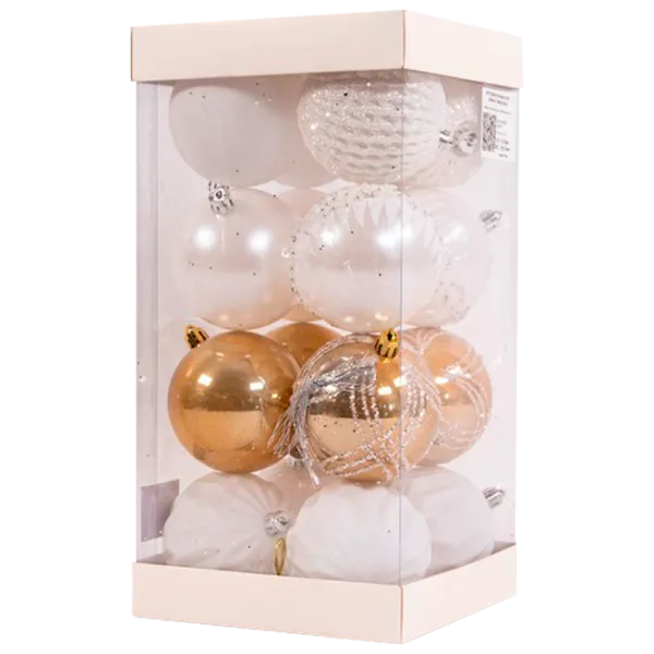 Игрушки для ёлки Global Christmas DS10181 8 см/ Белый photo 1