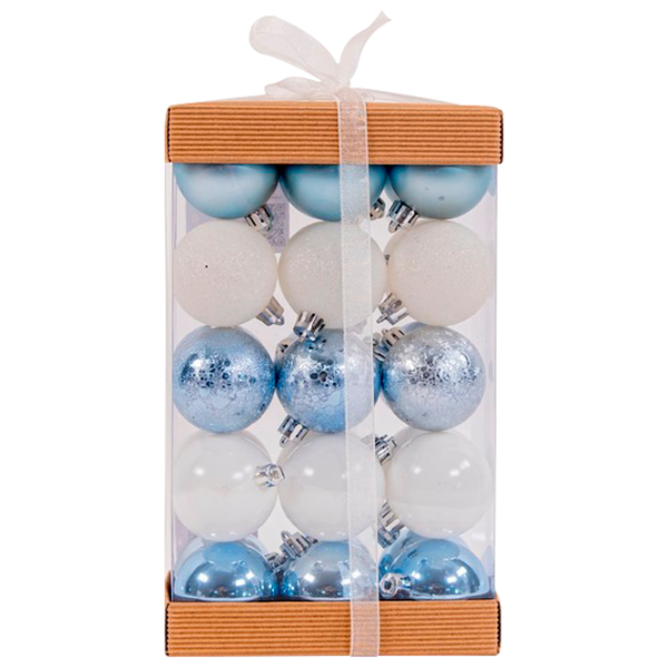 Jucării pentru brad Global Christmas DS08931 5 cm/ Light Blue photo 1