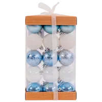 Игрушки для ёлки Global Christmas DS08931 5 см/ Светло-синий