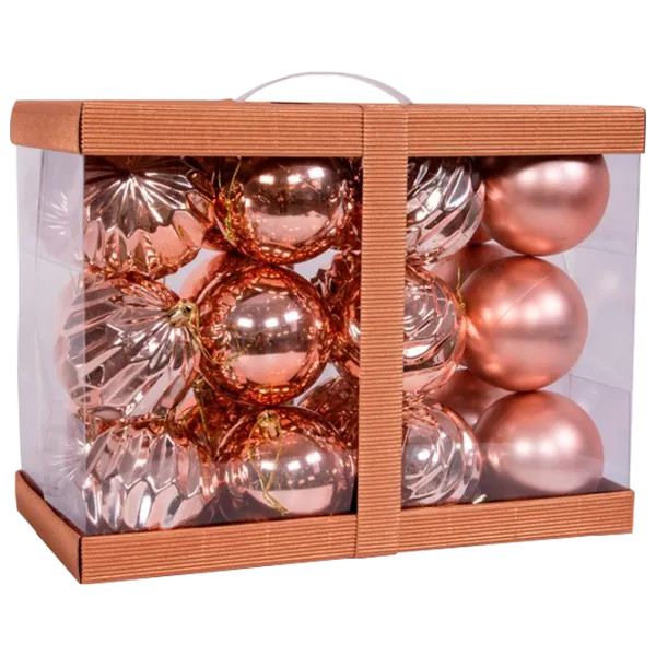 Игрушки для ёлки Global Christmas DS07892 8 см/ Розовое Золото photo 1