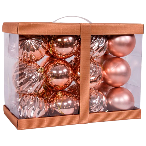 Игрушки для ёлки Global Christmas DS07892 8 см/ Розовое Золото photo 1