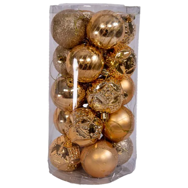 Jucării pentru brad Global Christmas DS05015 6 cm/ Gold photo 1