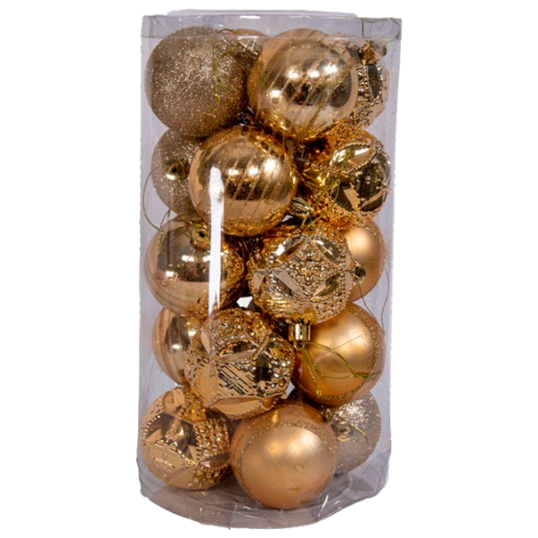 Jucării pentru brad Global Christmas DS05015 6 cm/ Gold photo 1